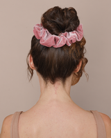 Frenchies Cotton Velvet Large Pink Scrunchie