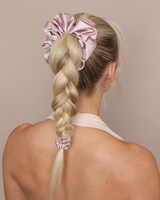 Frenchies 100% Silk Large Pink Scrunchie