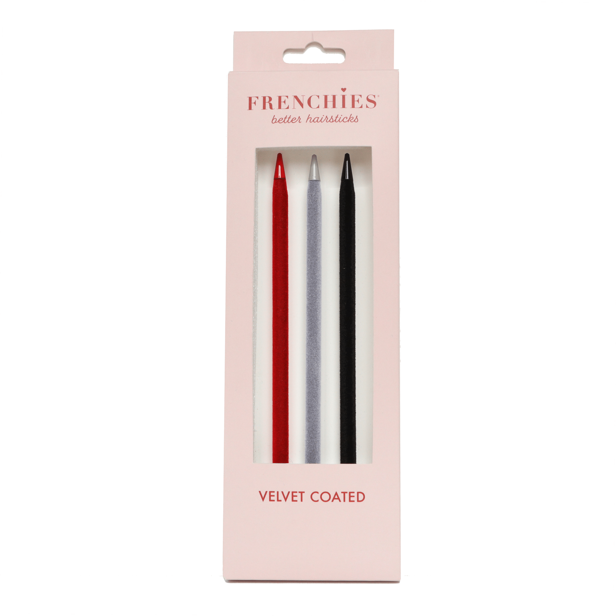 Frenchies Trio Color Velvet Hairsticks Set