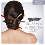 Frenchies Trio Color Velvet Hairsticks Set