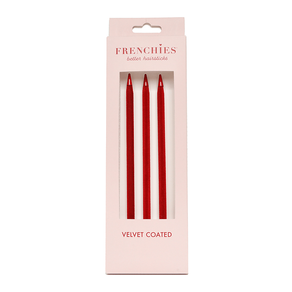 Frenchies Red Velvet Hairsticks - Frenchies