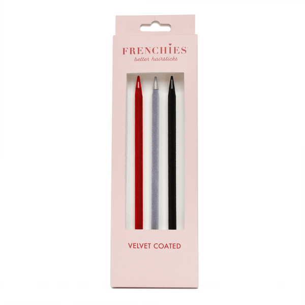 Frenchies Trio Color Velvet Hairsticks Set - Frenchies