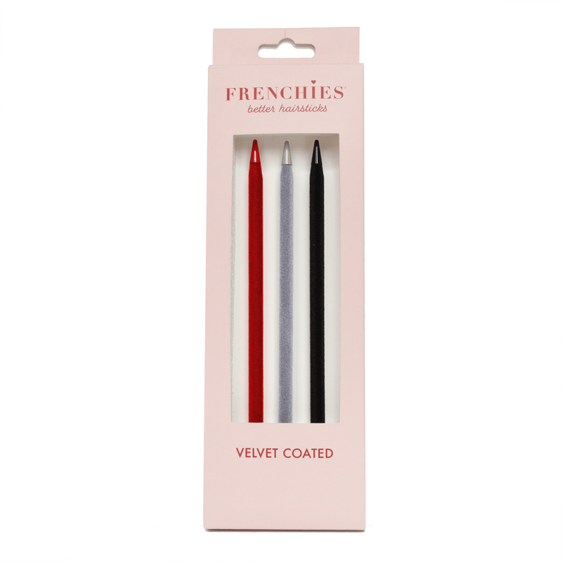 Frenchies Trio Color Velvet Hairsticks Set - Frenchies