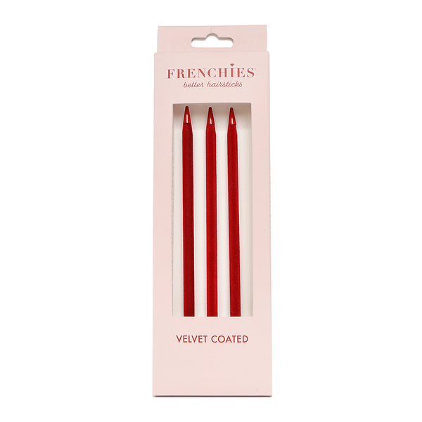 Frenchies Red Velvet Hairsticks