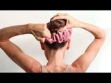 Frenchies Cotton Velvet Large Pink Scrunchie