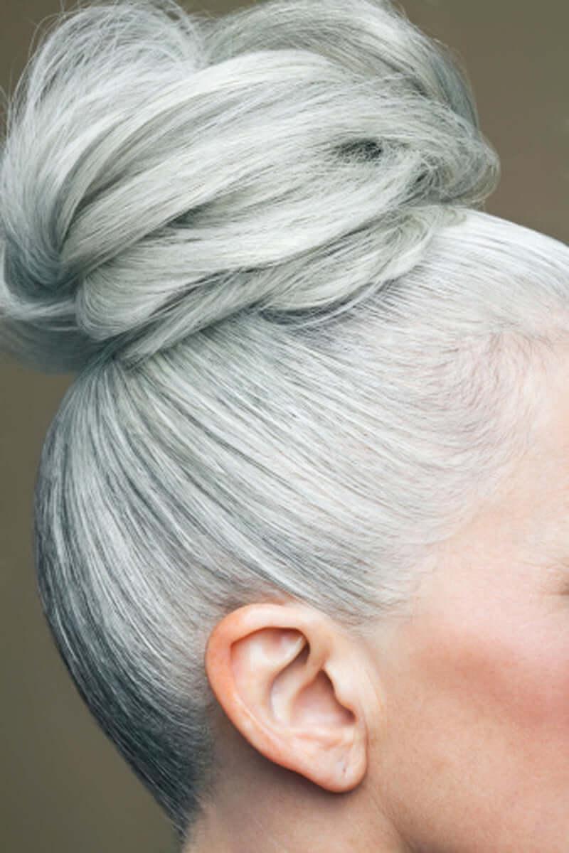 Frenchies Grey Velvet Hairpins
