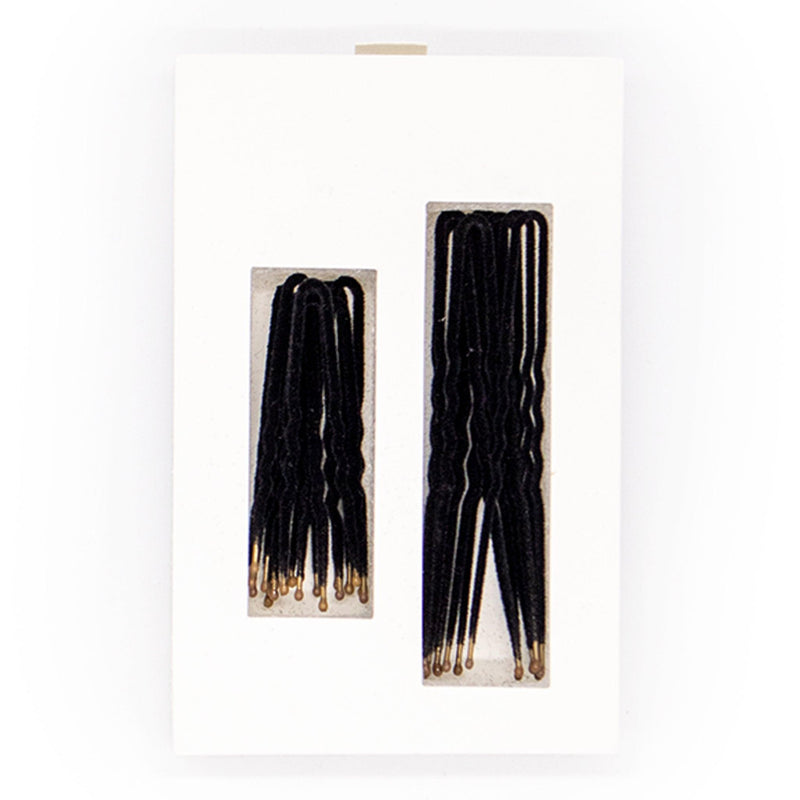 Frenchies Black Velvet Hairpins