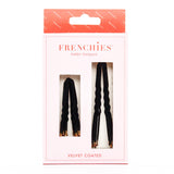 Frenchies Black Velvet Hairpins