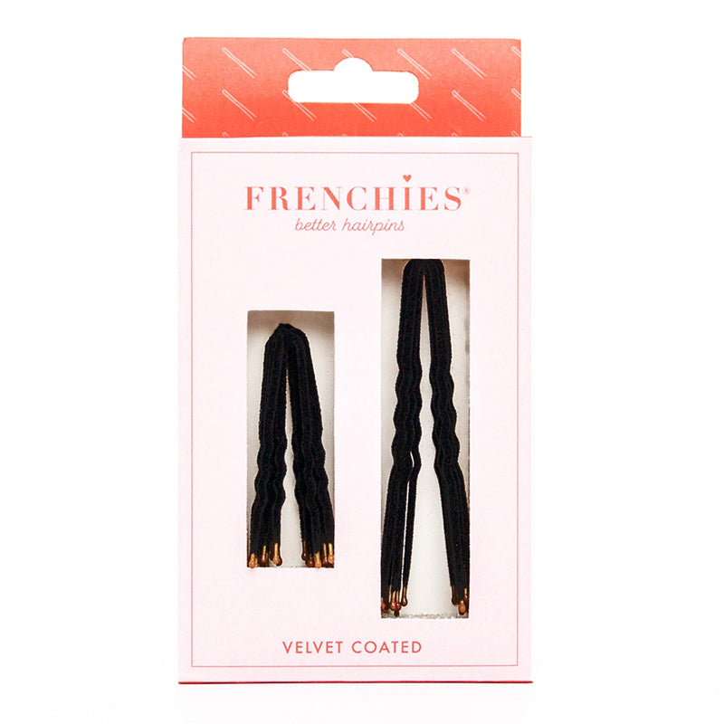 Frenchies Black Velvet Hairpins - Frenchies