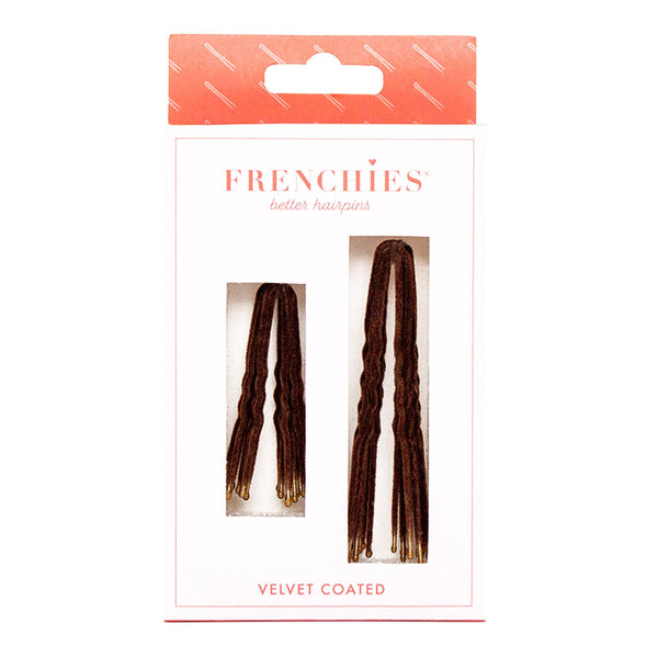 Frenchies Brown Velvet Hairpins - Frenchies