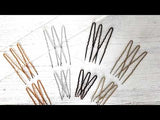 Frenchies Brown Velvet Hairpins